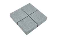 Гранитная брусчатка RKS SLATE Сильвер Пёрл (Silver Pearl), пиленая 100х100 мм на дорожке | Купить гранитную брусчатку в Новгороде | Мощение, ландшафтный дизайн